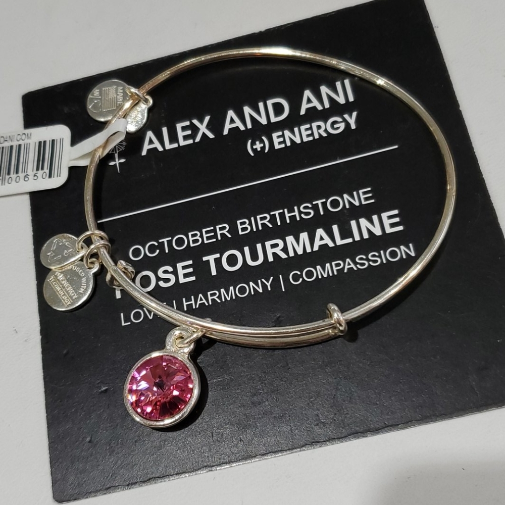 Alex and Ani October Birthstone Rose Tourmaline br